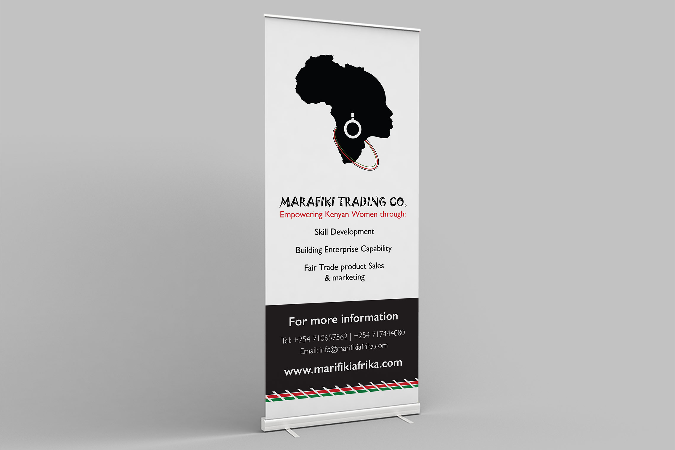 Marafiki Trading Co. roll up banner | Made by Miranda | © Miranda Thorne | madebymiranda.co.uk